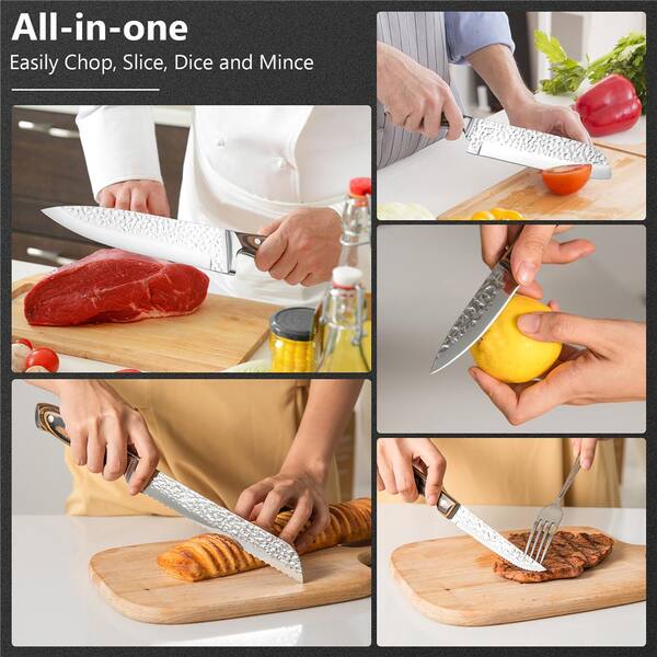 1pc Professional Kitchen Chef Knife, 8in/20cm Stainless Steel Sharp Meat  Vegetable Knife with Ergonomic Handle