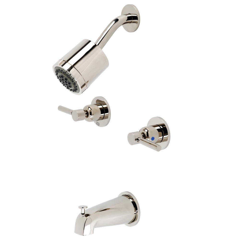 Kingston Brass Concord 2-Handle 2-Spray Tub And Shower Faucet In ...