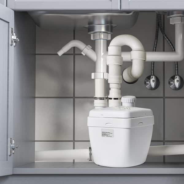 Utility Sink Pump, 1/3 HP, 120-Volt, 1750 GPH Flow, 18 ft. Head, Under-Sink Sump Pump System with Copper Wire Motor