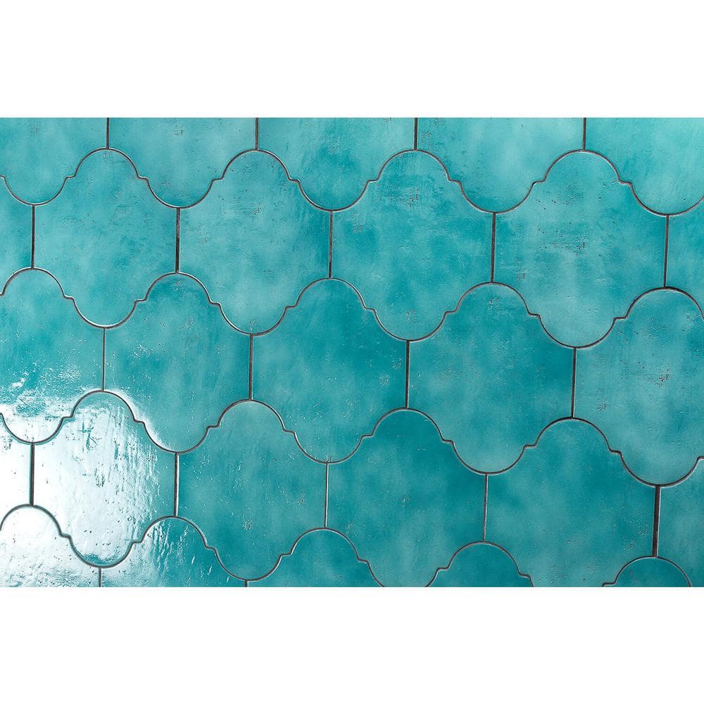 Triton 8" x 10" Polished Blue Porcelain Tile
