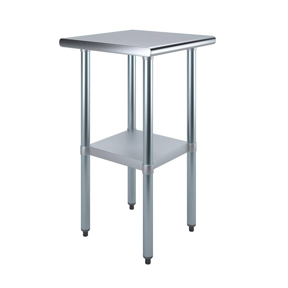 AMGOOD 20 in. x 20 in. Stainless Steel Kitchen Utility Table with ...