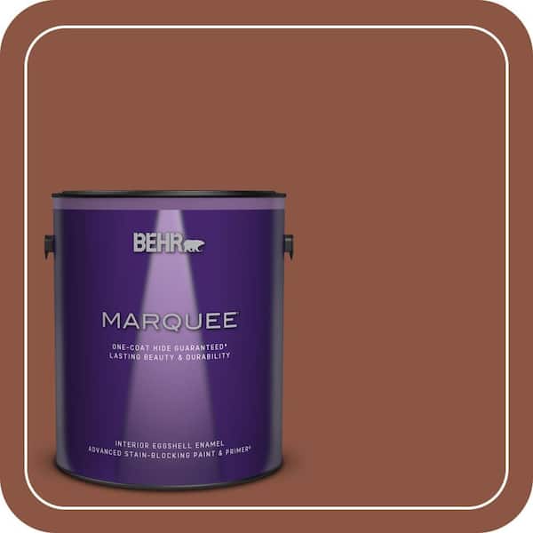 BEHR MARQUEE 1 gal. #S180-7 True Copper One-Coat Hide Eggshell Enamel Interior Paint & Primer