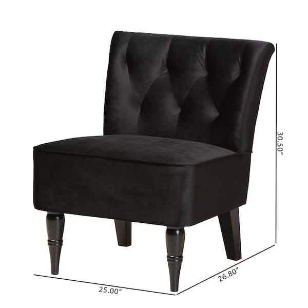 Baxton Studio Harmon Black Side Chair 186 11685 HD The Home Depot