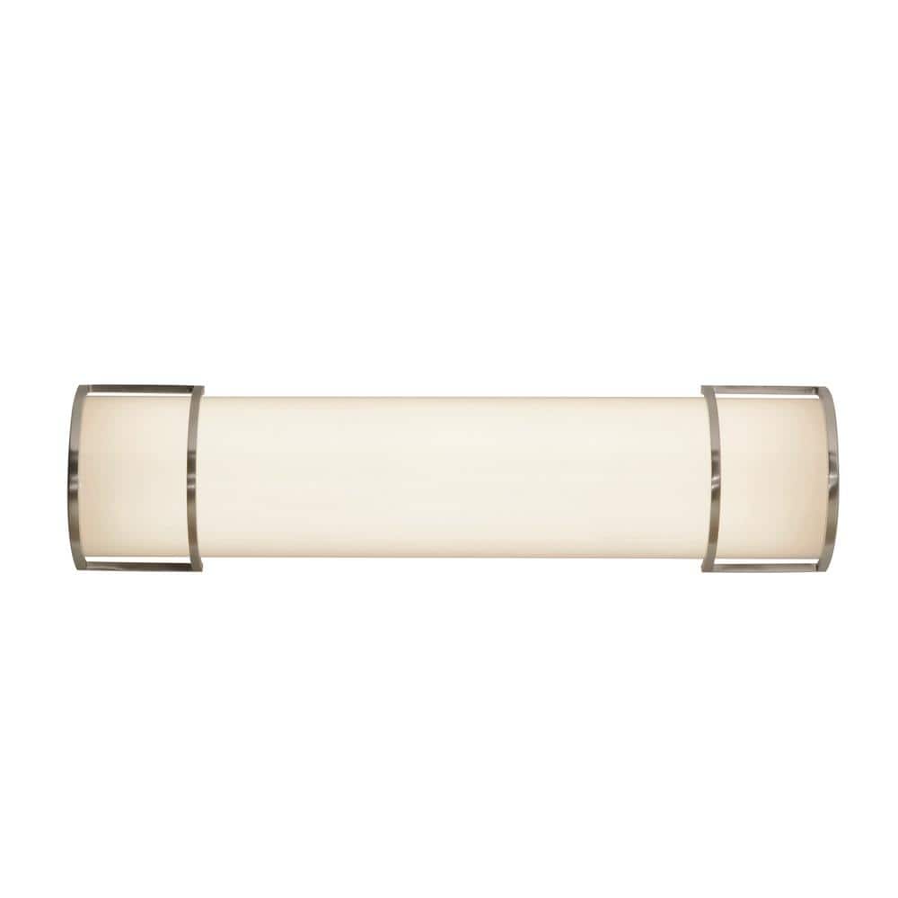 Pacific Satin Nickel Cylinder LED Bath Bar - Energy Star