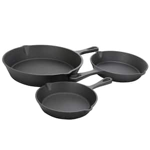 Addlestone 3-Piece Pre-Seasoned Cast Iron Skillet Set