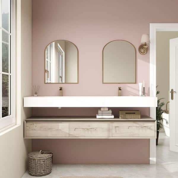 Alysa 71 in. W. x 20 in. D x 23 in. H Double Sink Floating Bath Vanity in Light Oak with White Acrylic Top