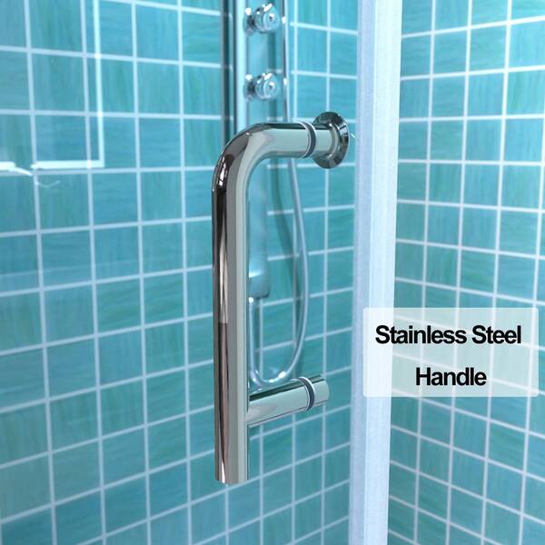 Showerdoordirect 36 in. Frameless Shower Door Bottom Sweep with Drip Rail  in Clear for 1/4 in. Glass 14COBS36 - The Home Depot