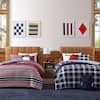 Tommy Hilfiger Huntingdon Plaid 3-Piece Navy Blue Microfiber Full
