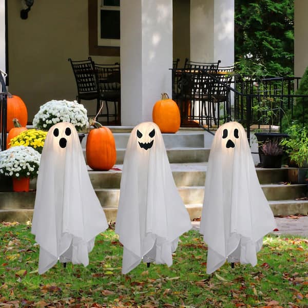 LUMABASE 20 in. Height Halloween Battery Operated Lighted Ghosts