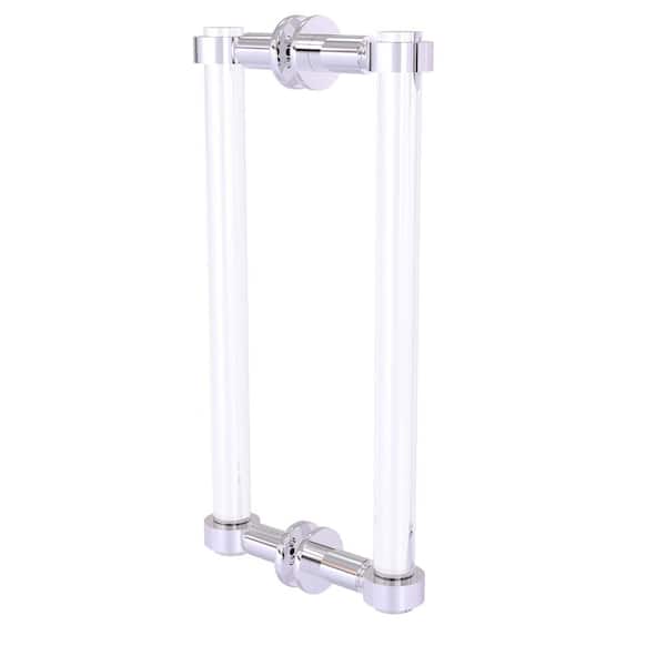 Allied Brass Clearview 12 in. Back to Back Shower Door Pull in Polished Chrome