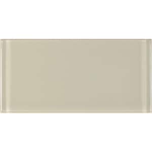 Classic Design Cream 3 in. x 6 in. Glossy Glass Wall Tile (10 sq. ft./case)