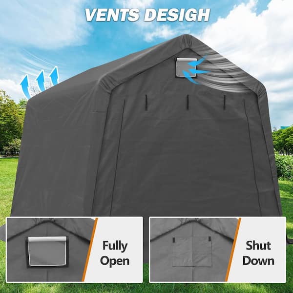 COVERONICS 10 ft. W x 10 ft. D Outdoor Portable Storage Shelter