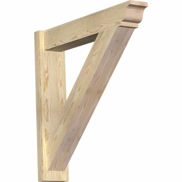 Ekena Millwork 6 in. x 30 in. x 30 in. Douglas Fir Traditional Rough Sawn Outlooker