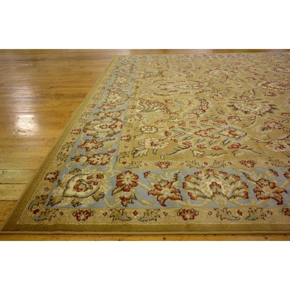 Handmade Dark Yellow Rectangular Synthetic 9' x 12' Area Rug