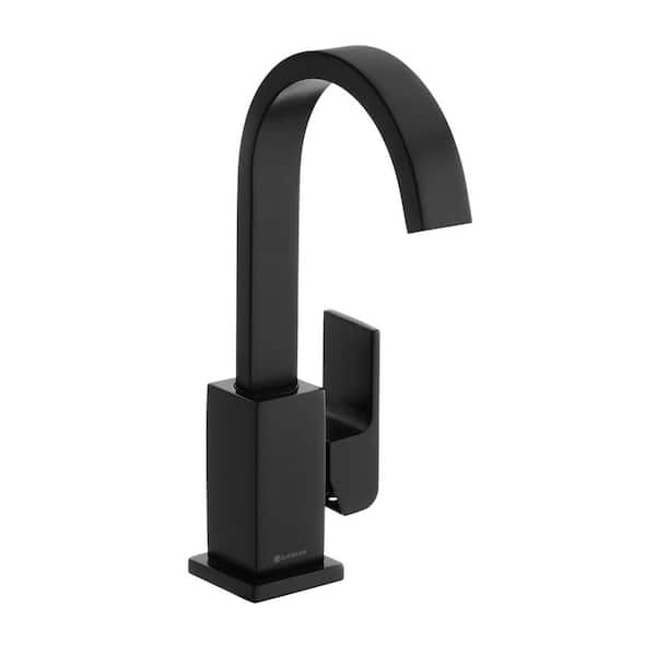 Glacier Bay Farrington Single-Handle Single Hole Bathroom Faucet in Matte Black