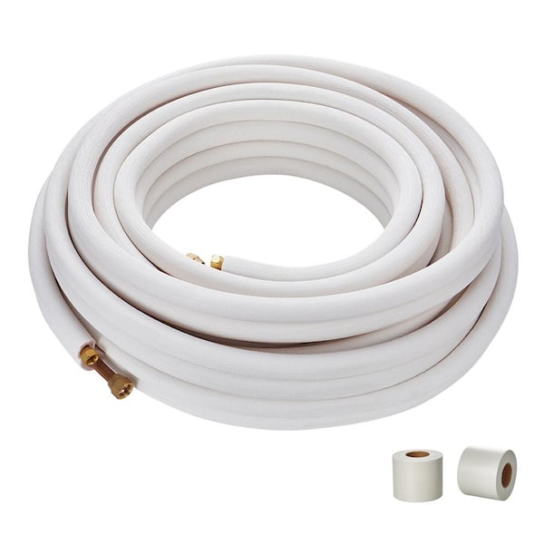 SKYSHALO 50 ft. Mini Split Line Set, Copper Pipes Tubing and Triple-Layer Insulation, for Mini Split Air Conditioning Refrigerant