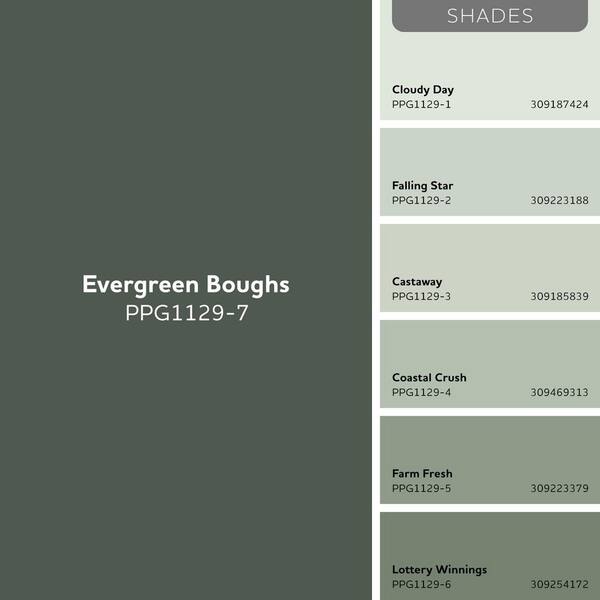 Glidden Essentials 5 gal. PPG1129-7 Evergreen Boughs Semi-Gloss