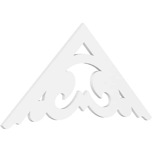 Ekena Millwork Pitch Preston 1 in. x 60 in. x 30 in. (11/12) Architectural Grade PVC Gable Pediment Moulding