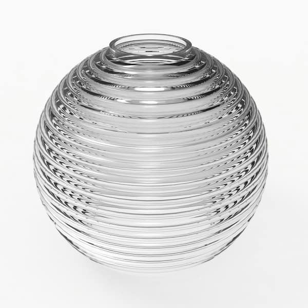 Emeritpro 6 in. Lip Clear Globe Glass Shade 1 in. Fitter Width Pendant Shade and Vanity Shade(3-Pack)