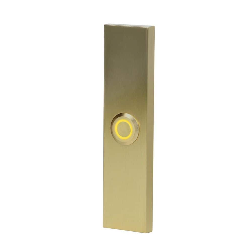 Newhouse Hardware Wired Metal Rectangular Recessed Mount Doorbell Push ...