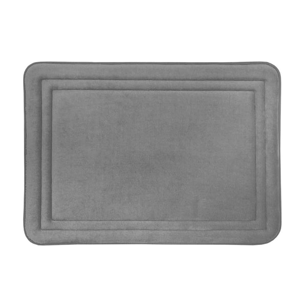 ACHIM Elle Grey 17 in. x 24 in. Memory Foam Mat