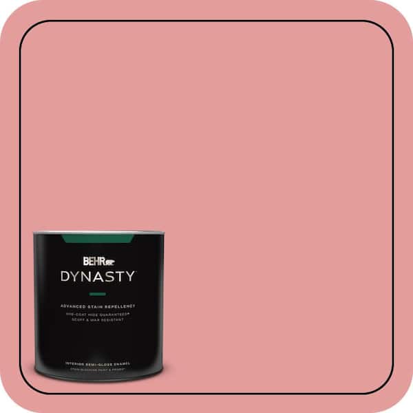 BEHR DYNASTY 1 qt. #150D-4 Pale Berry Semi-Gloss Enamel Interior Stain-Blocking Paint and Primer