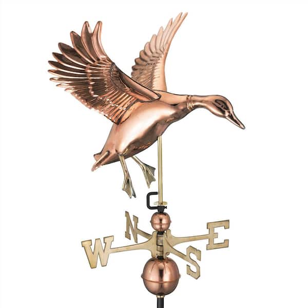 Good Directions Landing Duck Weathervane - Pure Copper