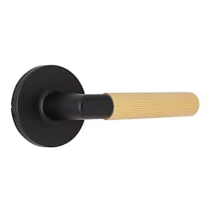 Downing Matte Black/Brushed Gold Passage Hall/Closet Door Lever