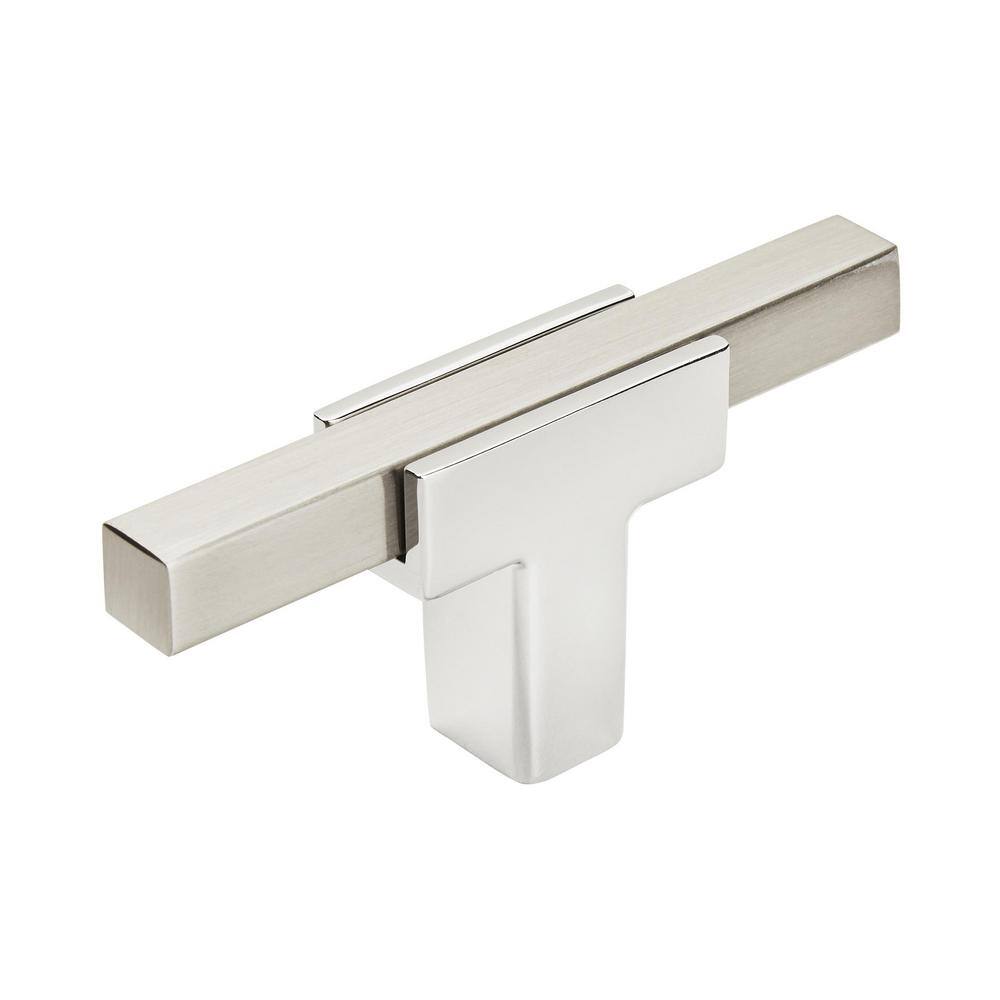 Urbanite 2-3/4 in. (70mm) Modern Polished Chrome/Satin Nickel Bar Cabinet K