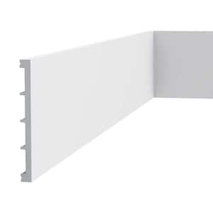 1/2 in. D x 5-7/8 in. W x 78-3/4 in. L Primed White High Impact Polystyrene Baseboard Moulding (2-Pack)