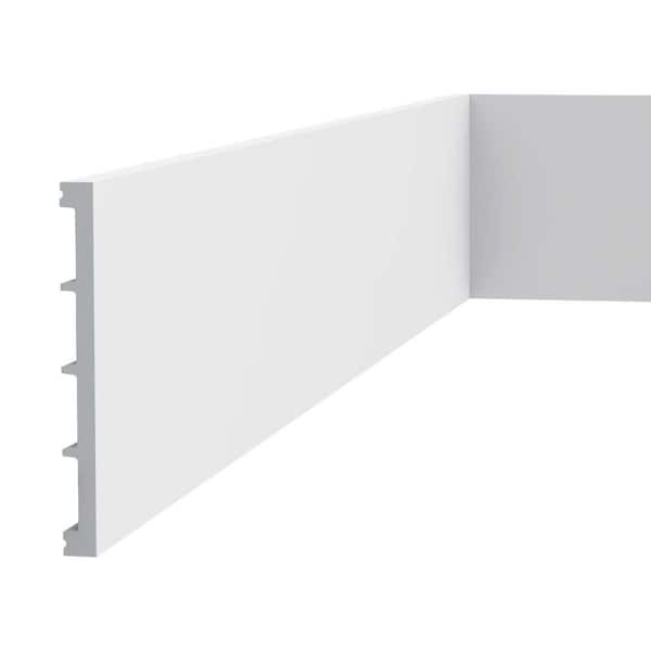ORAC DECOR 1/2 in. D x 5-7/8 in. W x 78-3/4 in. L Primed White High Impact Polystyrene Baseboard Moulding (2-Pack)