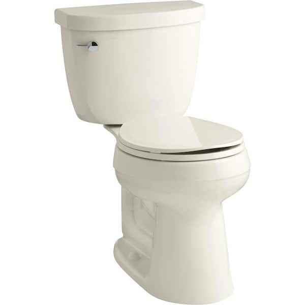 KOHLER Cimarron Comfort Height 2-Piece 1.28 GPF Single Flush Round Toilet with AquaPiston Flush Technology in Biscuit