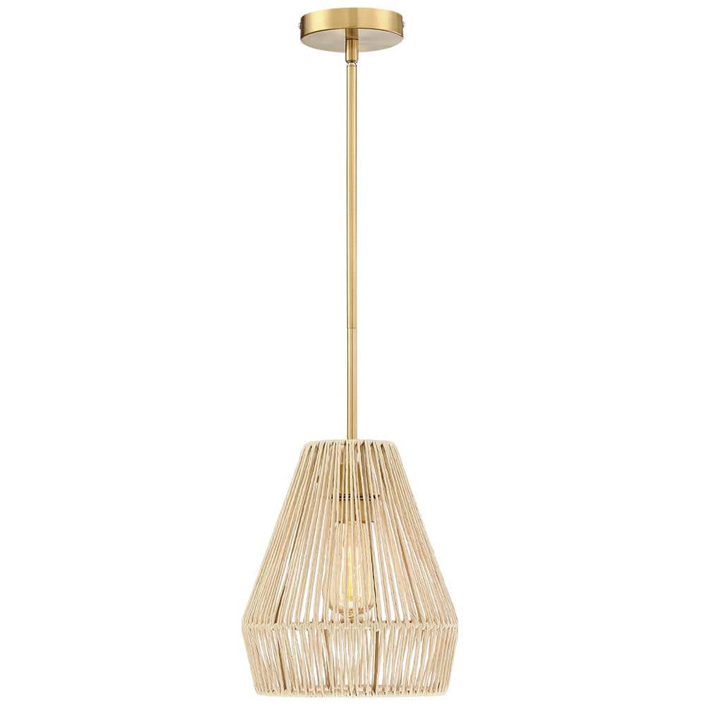 1-Light Rattan Single Pendant with Brass Canopy price history on PriceWatchPro