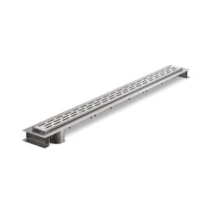 48 in. x 6.15 in. Stainless Steel Linear Shower Drain with End Bottom Outlet