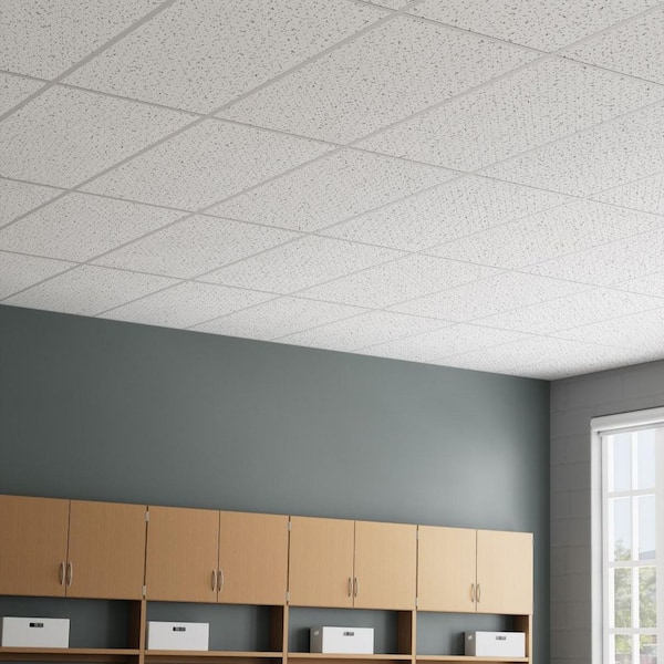 2 ft. x 4 ft. Radar High-NRC White Square Edge Lay-In Ceiling Tile, case of 6 (48 sq. ft.)