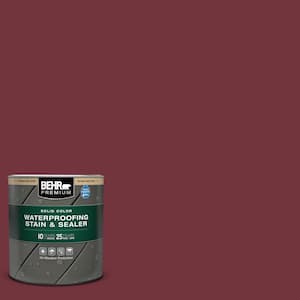 1 qt. #S130-7 Cherry Cola Solid Color Waterproofing Exterior Wood Stain and Sealer