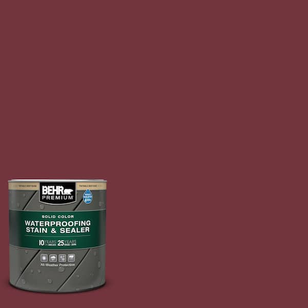 BEHR PREMIUM 1 qt. #S130-7 Cherry Cola Solid Color Waterproofing Exterior Wood Stain and Sealer