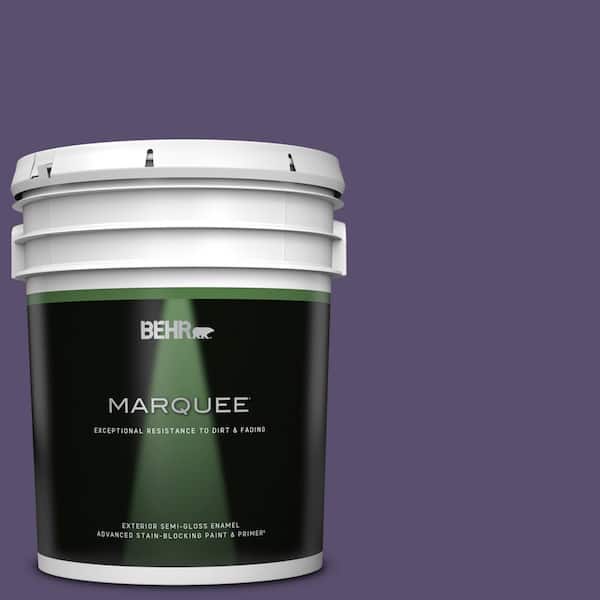 BEHR MARQUEE 5 gal. #650D-7 Crowning Semi-Gloss Enamel Exterior Paint & Primer