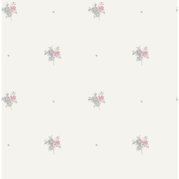Wallquest Little Posy Floral Paper Strippable Roll (Covers 56 sq. ft.)