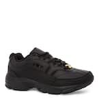 Men's Memory Workshift Slip Resistant Athletic Shoes - Steel Toe - BLACK Size 7(M)