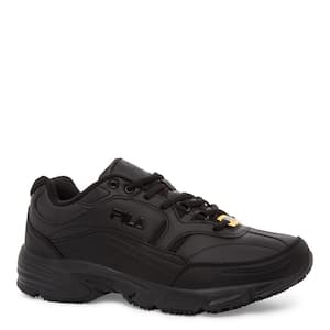 Men's Memory Workshift Slip Resistant Athletic Shoes - Steel Toe - BLACK Size 7.5(M)