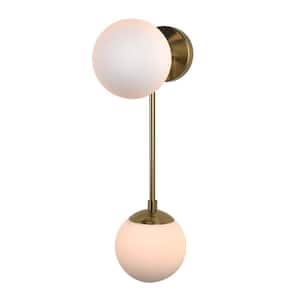 Duo Brushed Brass LED Sconce