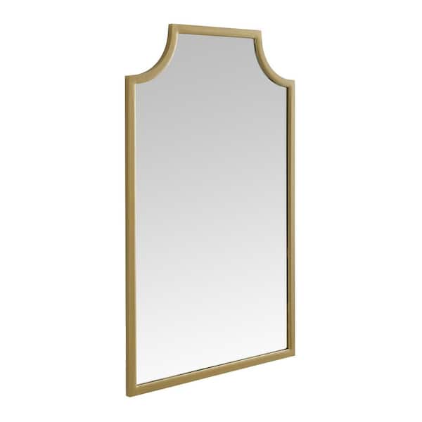 CROSLEY FURNITURE Aimee 28 in. W x 38 in. H Framed Novelty/Specialty Bathroom Vanity Mirror in Soft Gold