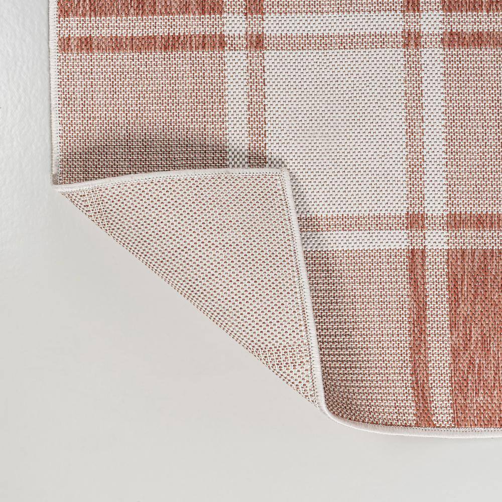 Sabine Salmon and Cream Synthetic 3 x 5 Rectangular Area Rug