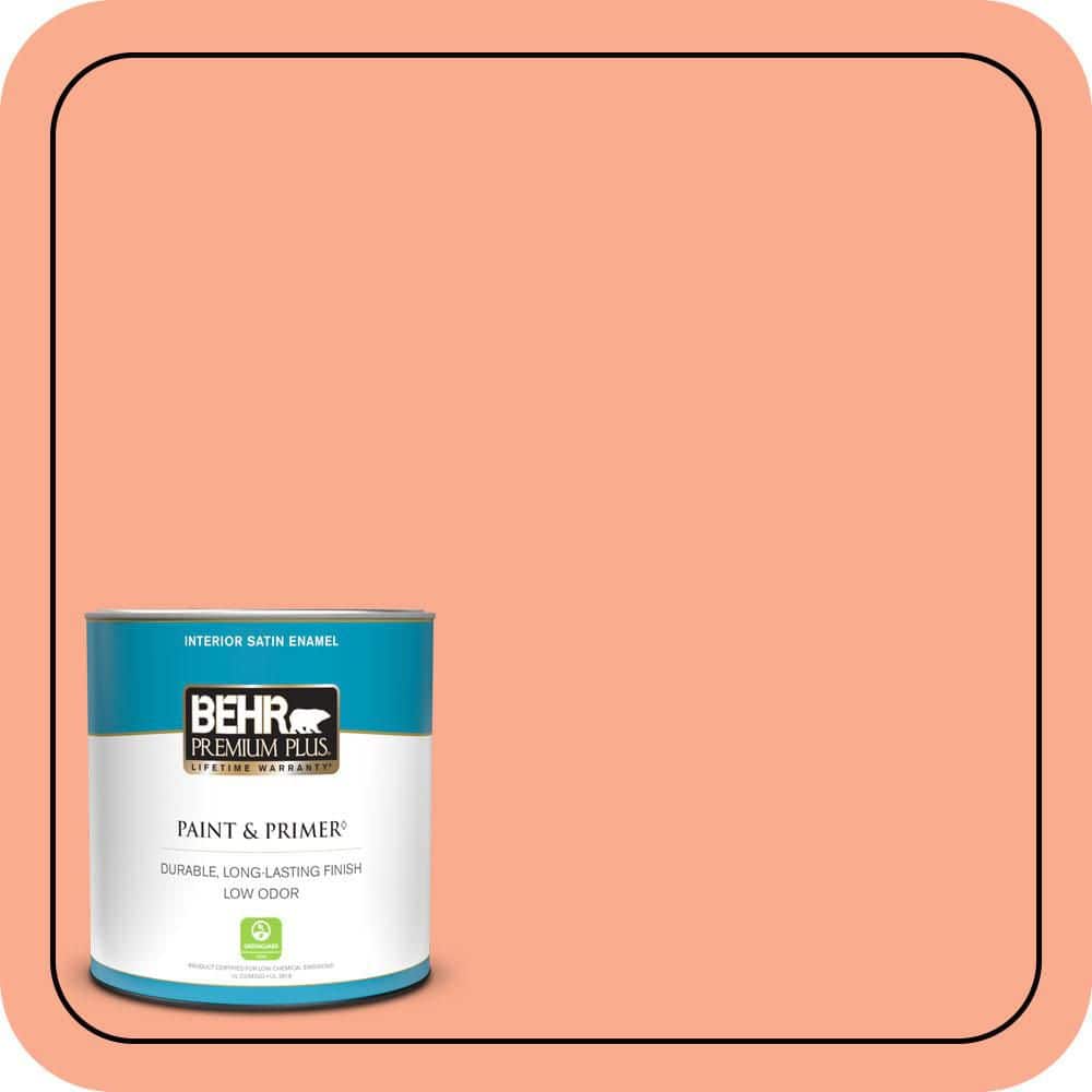 1 qt. #210B-4 Sunset Strip Satin Enamel Low Odor Interior Paint & Primer price history on PriceWatchPro