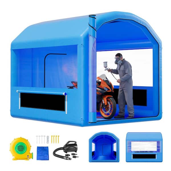 Inflatable Paint Booth 9. 84x8. 2x8. 2 ft., with 550W Blower & Air Filter, Round Roof for Bike, Motorcycle, 2025 update