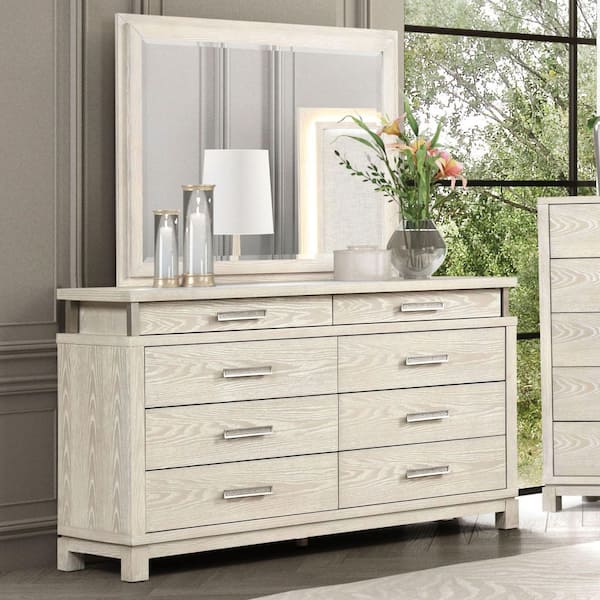 Furniture of America Patty Weathered Gray 8-Drawer 66 in. Wide Dresser With  Mirror IDF-71501GY-DM - The Home Depot