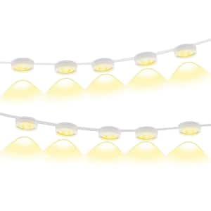 36-Light 50 ft. Indoor/Outdoor Plug-in Integrated LED 2700K Permanent Light Novelty LED String-Light Eave Decoration