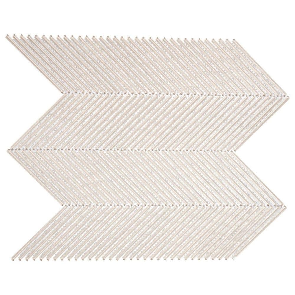 Ramfield Potack 3/16 in. x 4.5 in. Polished Glass Chevron Mosaic Wall Tile (5.05 sq. ft. /Case) price history on PriceWatchPro