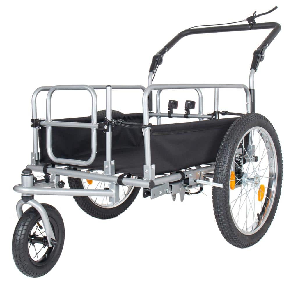 8 cu. ft. Heavy-Duty Steel Frame Cargo Trailer Cart 150lbs. Capacity with Wide Fat Tires price history on PriceWatchPro